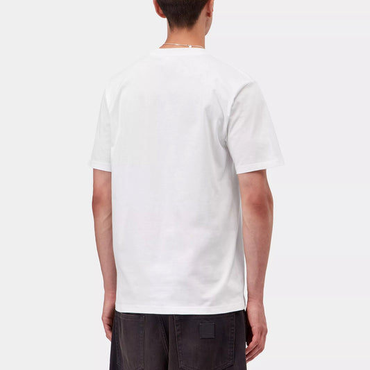 S/S Small Heart T-Shirt - White / Red