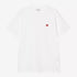 S/S Small Heart T-Shirt - White / Red