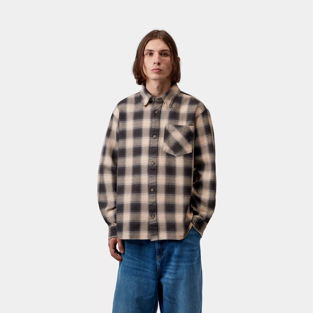 L/S Dayne Shirt - Dayne Check, Shady Purple