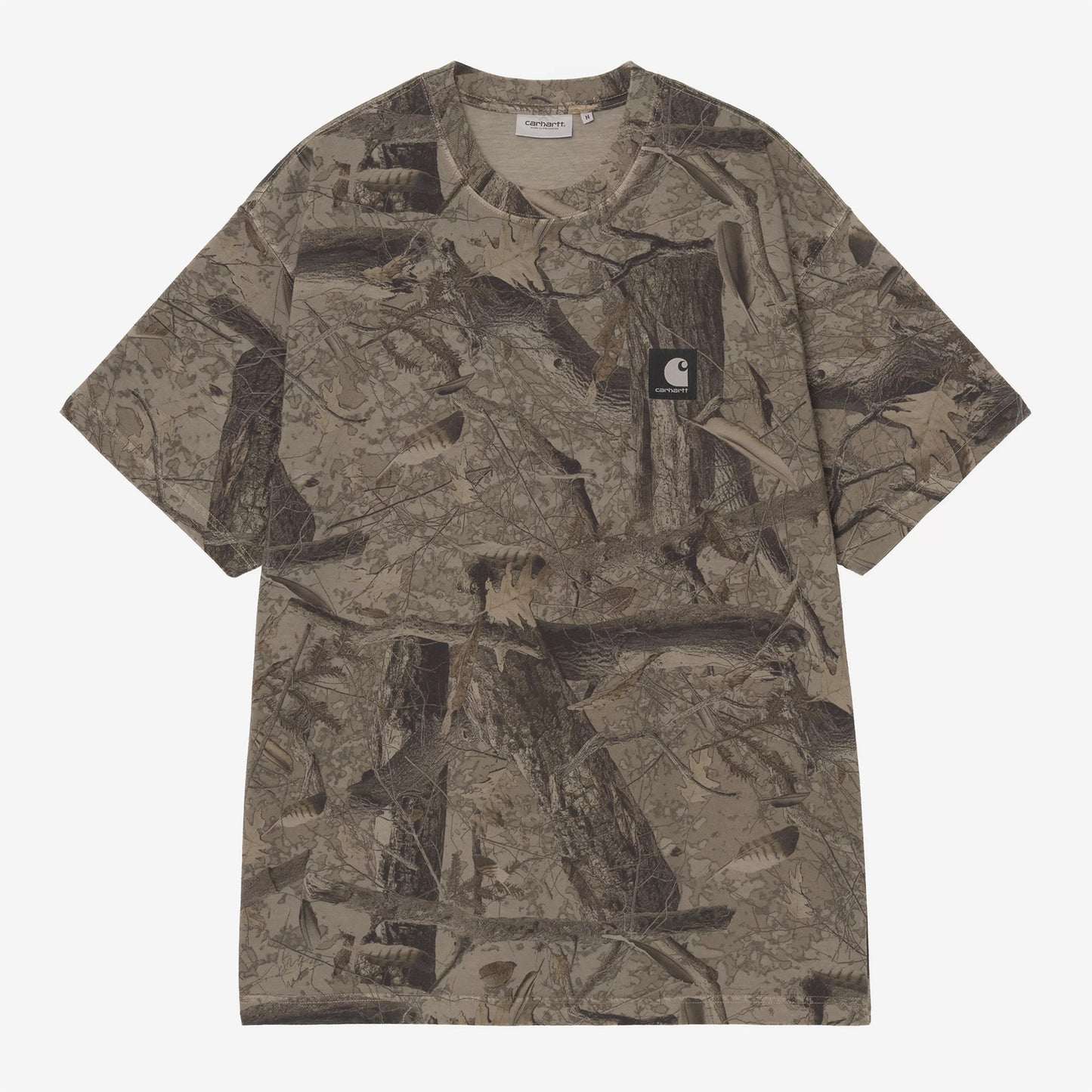 S/S Feather Tree T-Shirt - Camo Feather Tree, Khaki / Shungite