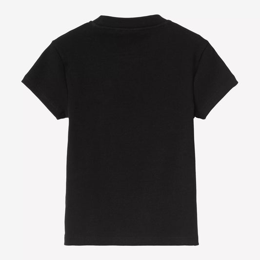 Women's S/S Small Heart Patch T-Shirt - Black
