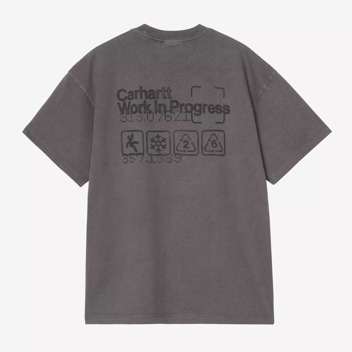S/S Boxed T-Shirt - Soot, Garment Dyed