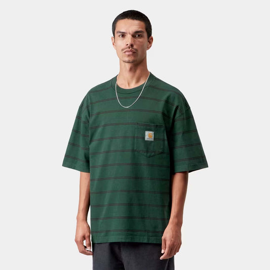 S/S Cardona Pocket T-Shirt - Cardona Stripe/Natural, Garment Dyed
