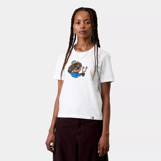 Women's S/S Slingshot T-Shirt - White (Heavy Stone Wash)