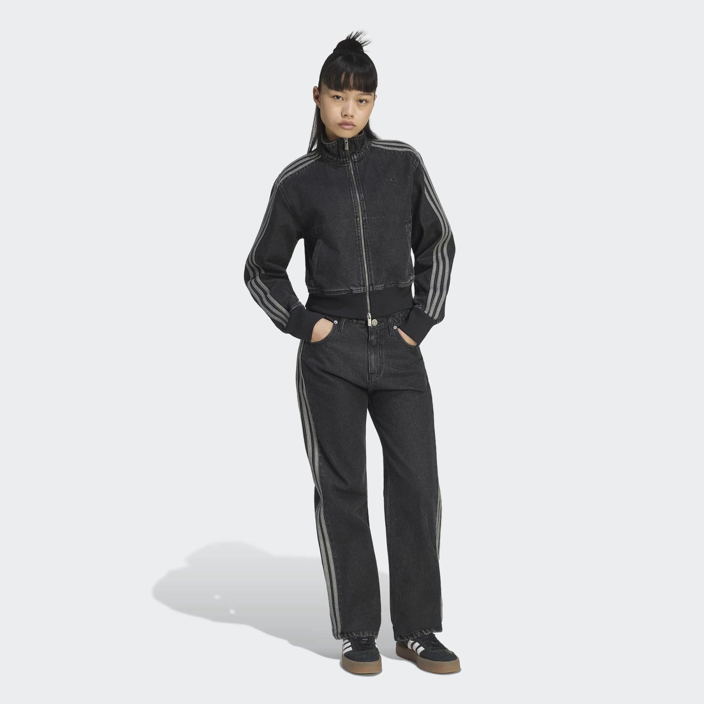 Women's Firebird Denim Track Top - True Black
