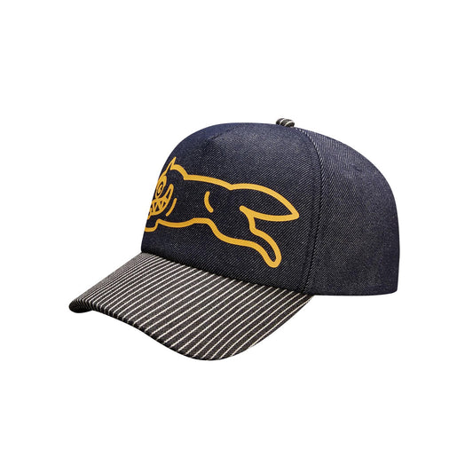 Denim Running Dog Trucker Cap - Indigo
