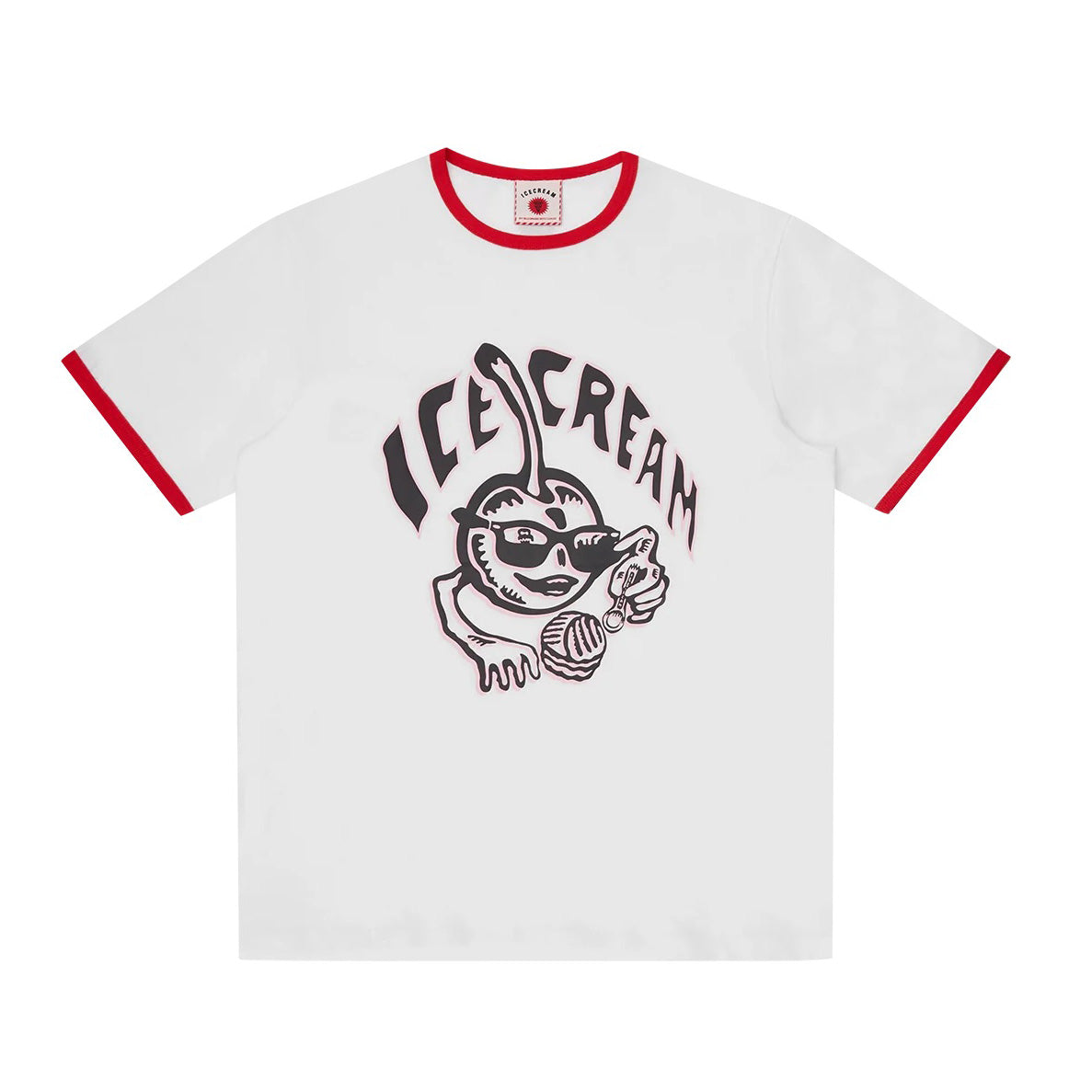 Womens Cherry Ringer T-Shirt - White