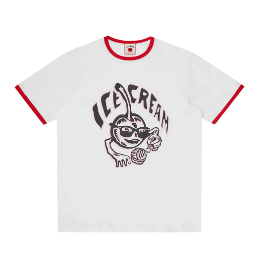 Womens Cherry Ringer T-Shirt - White