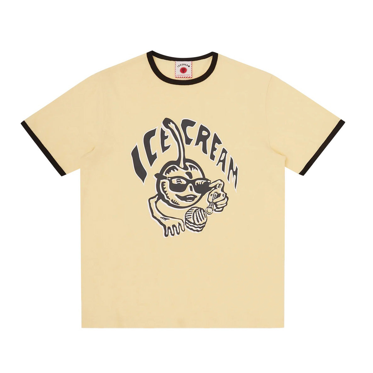 Womens Cherry Ringer T-Shirt - Yellow