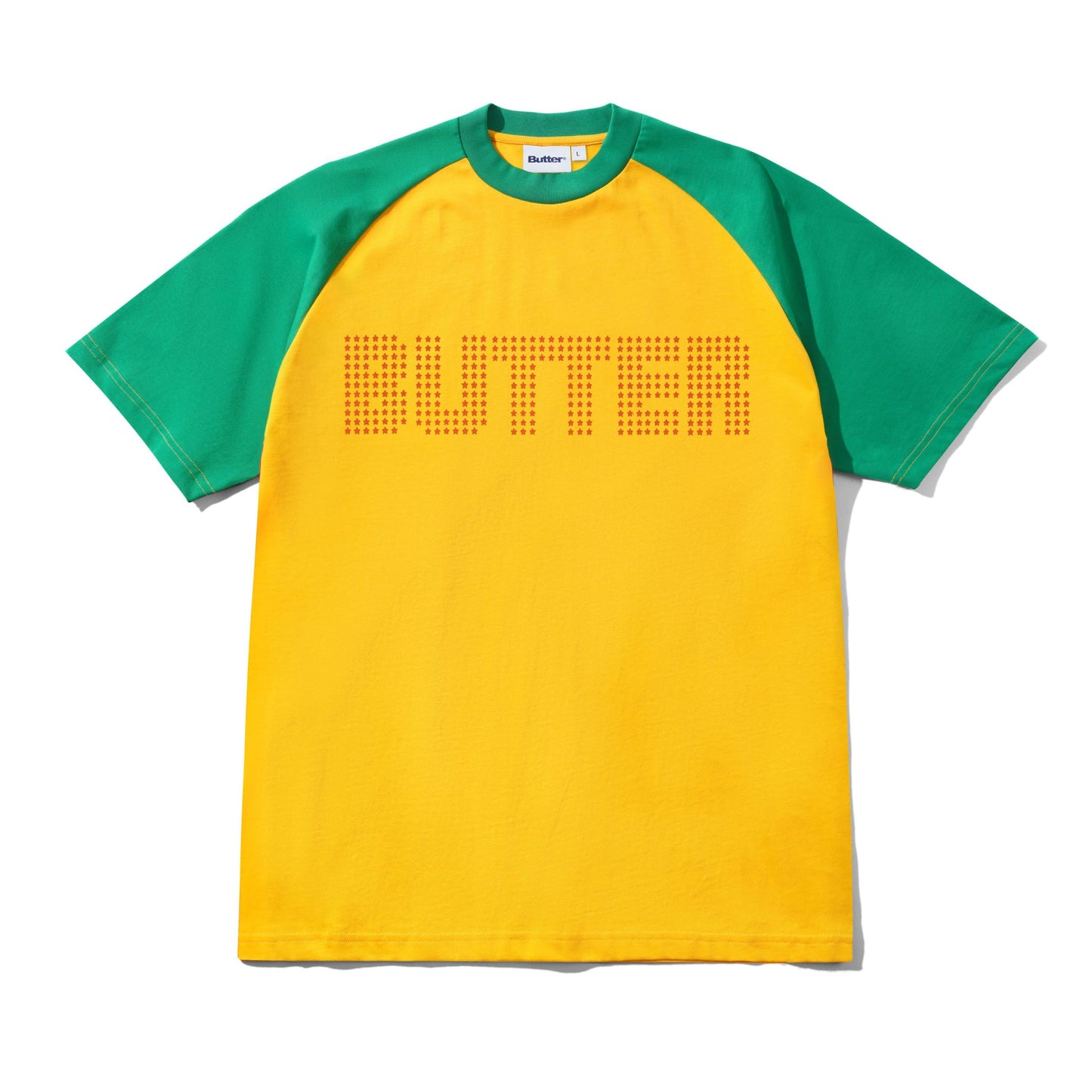 Stars Raglan Tee - Green / Gold