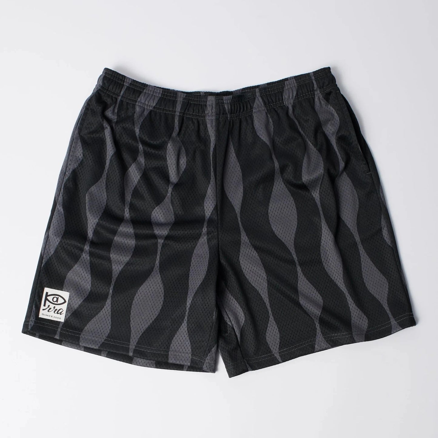 Waved Mesh Shorts - Black