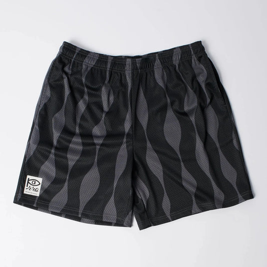 Waved Mesh Shorts - Black