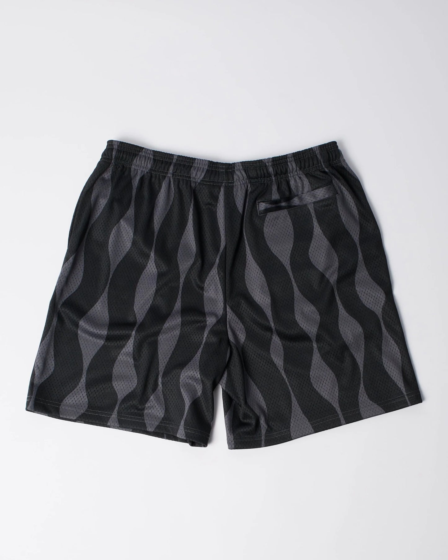 Waved Mesh Shorts - Black