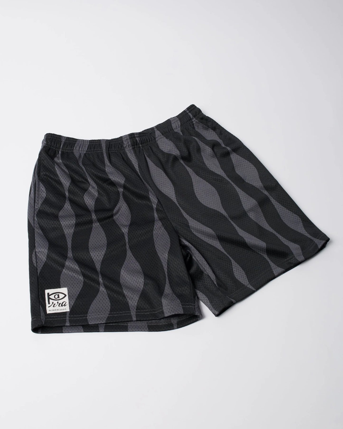 Waved Mesh Shorts - Black