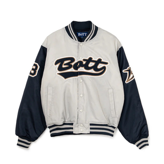 Nylon Varsity Jacket - Grey