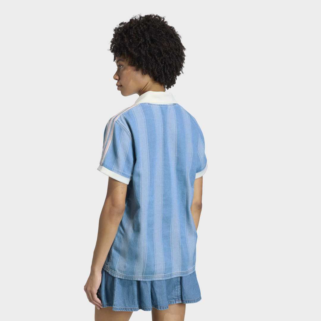 W' Denim Football Jersey - Indigo Denim