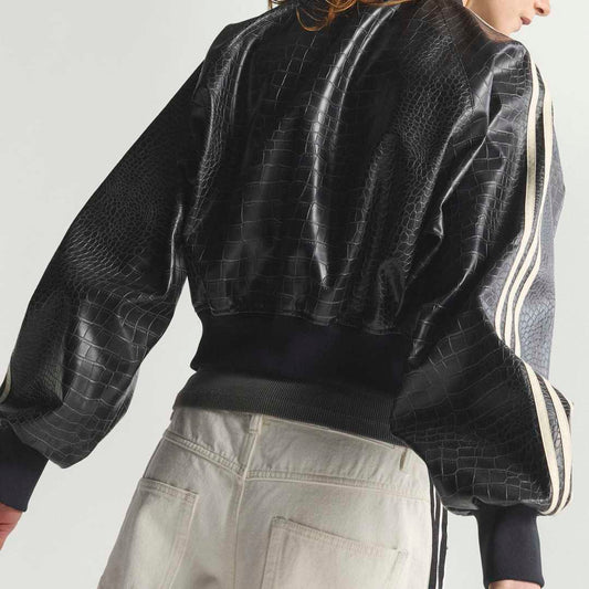 Womens SST Pleather Jacket - Black