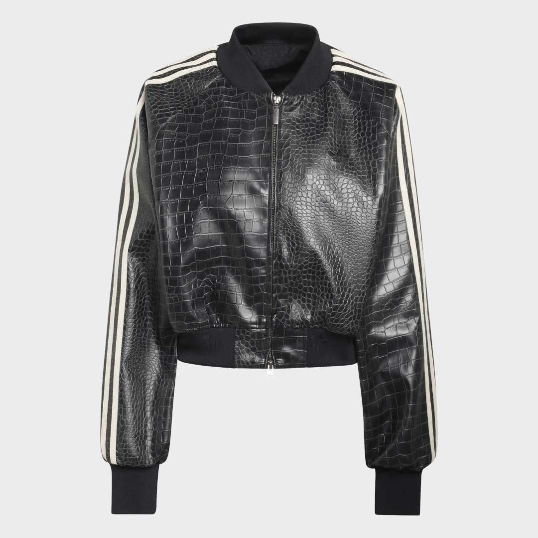 Womens SST Pleather Jacket - Black
