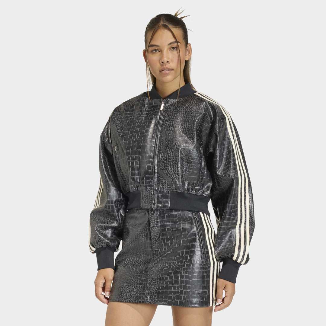 Womens SST Pleather Jacket - Black