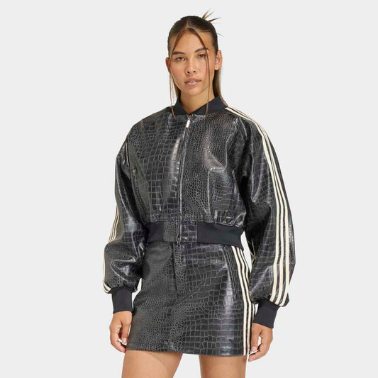 Womens SST Pleather Jacket - Black