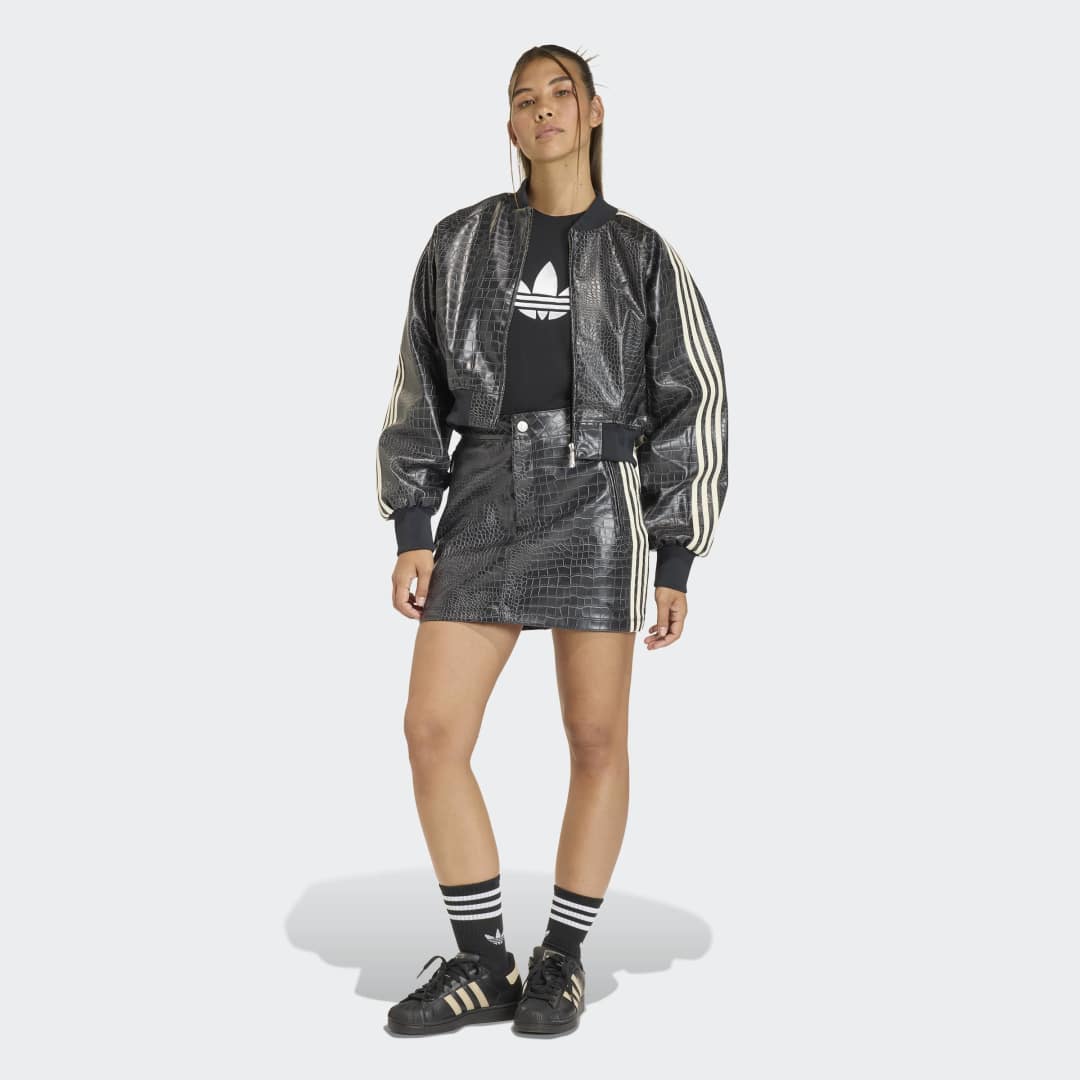 Womens SST Pleather Jacket - Black