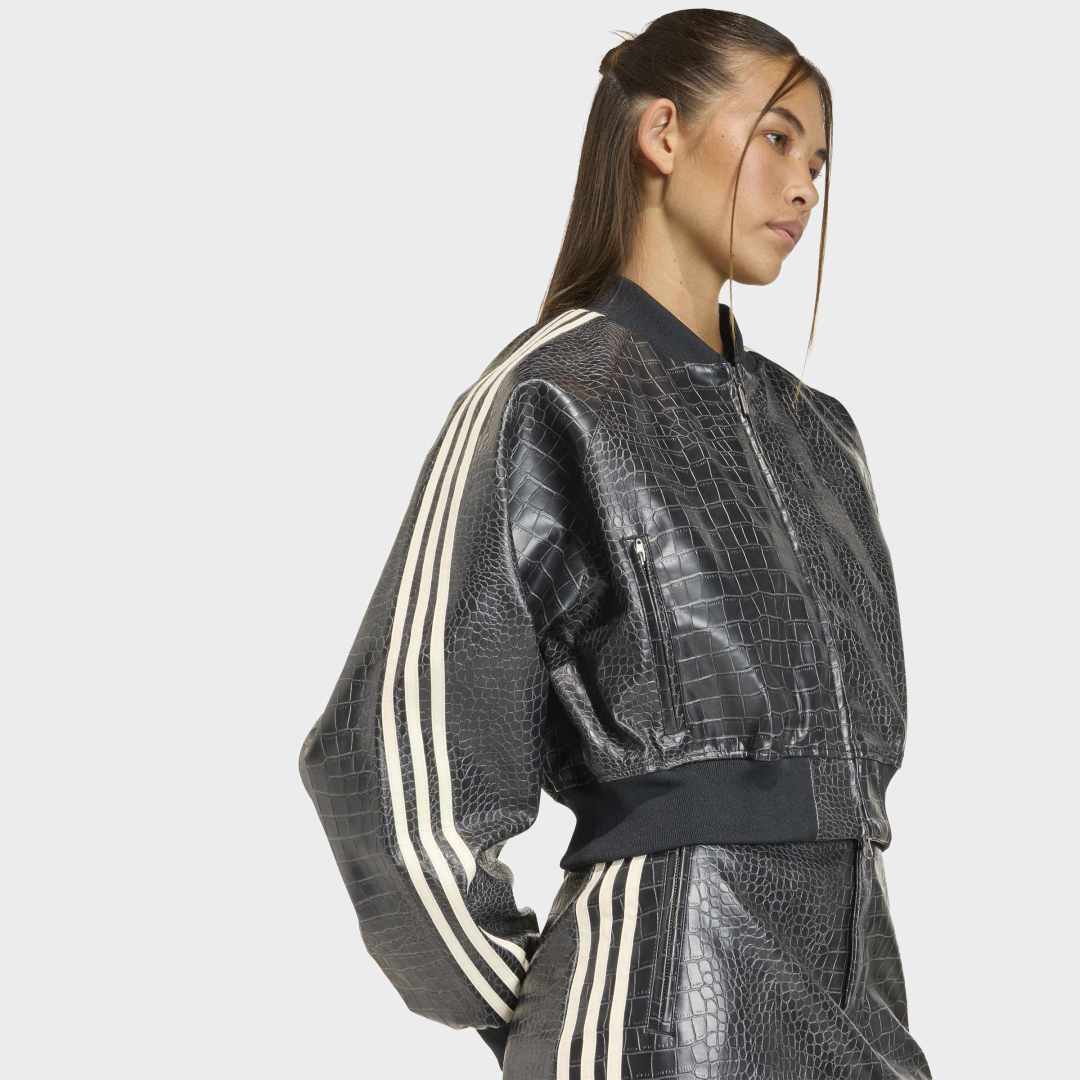 Womens SST Pleather Jacket - Black