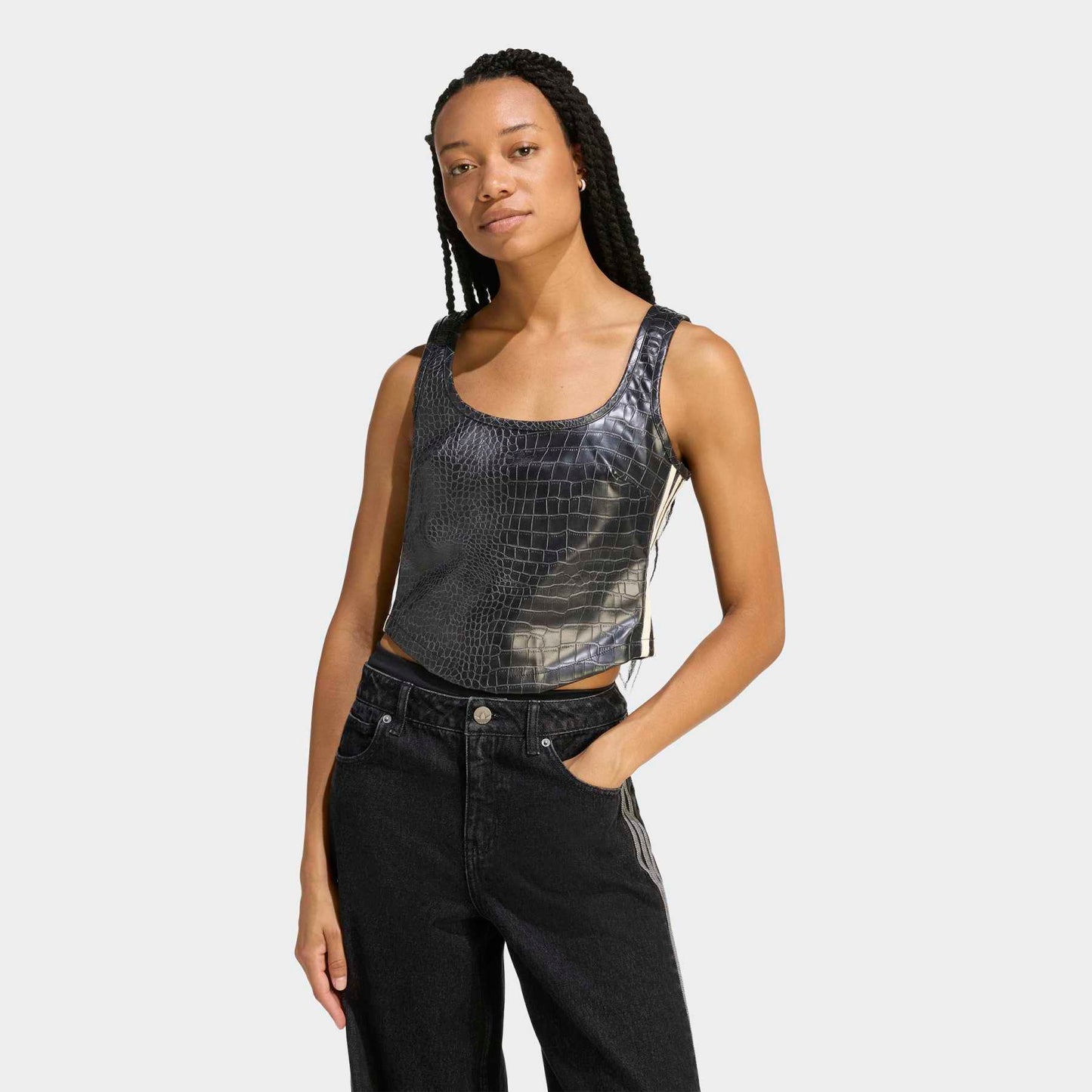 Pleather Corset - Black