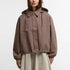 Women's Audrey Showerproof Jacket - Cranberry/Brown Gingham