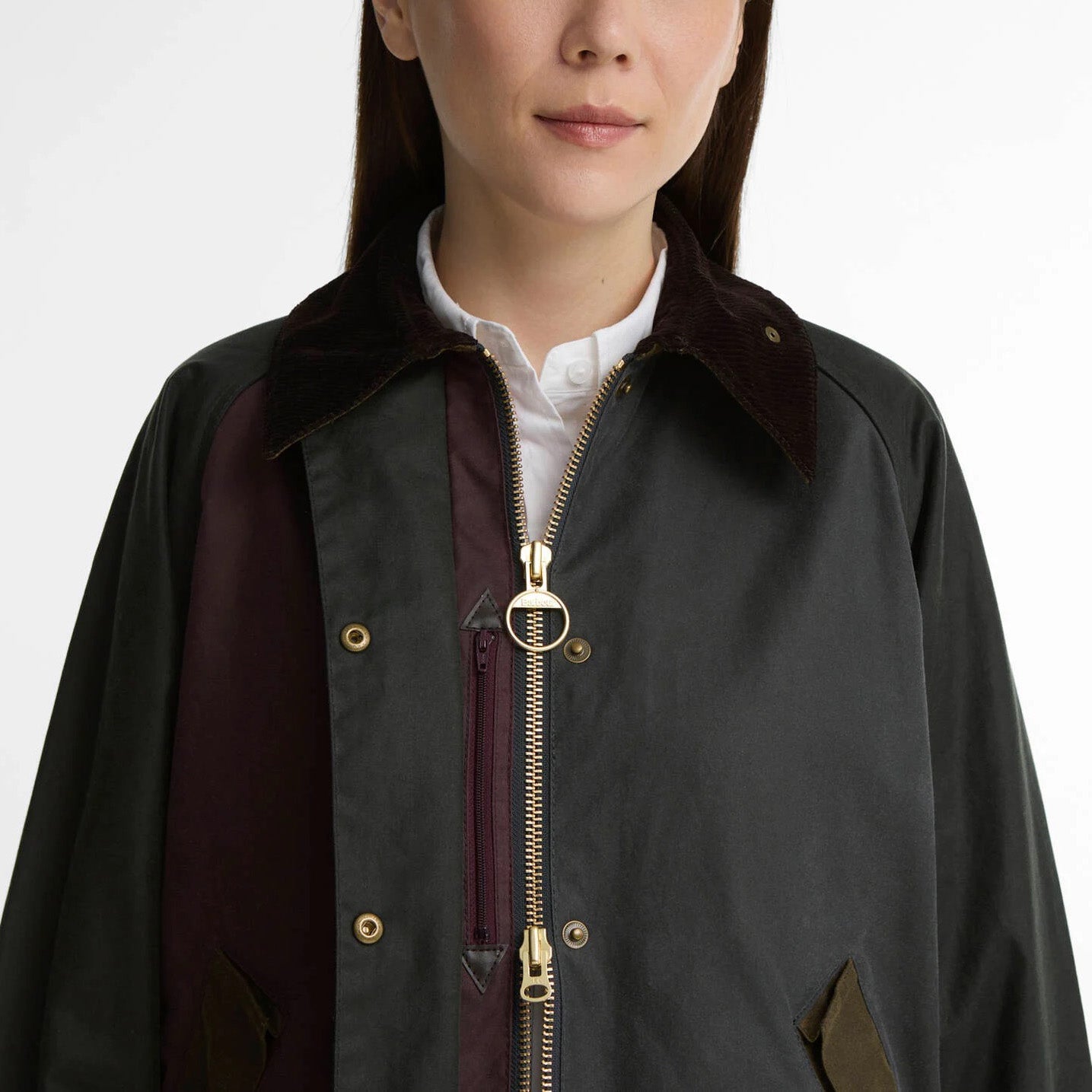 Women's Transport Patchwork Transport Waxed Jacket - Sage/Beech/Bordeaux/Grey/Mixed Tartan