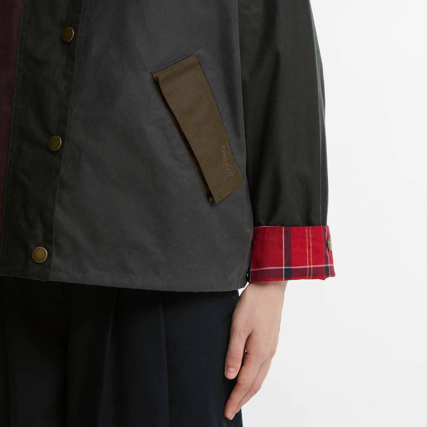 Women's Transport Patchwork Transport Waxed Jacket - Sage/Beech/Bordeaux/Grey/Mixed Tartan