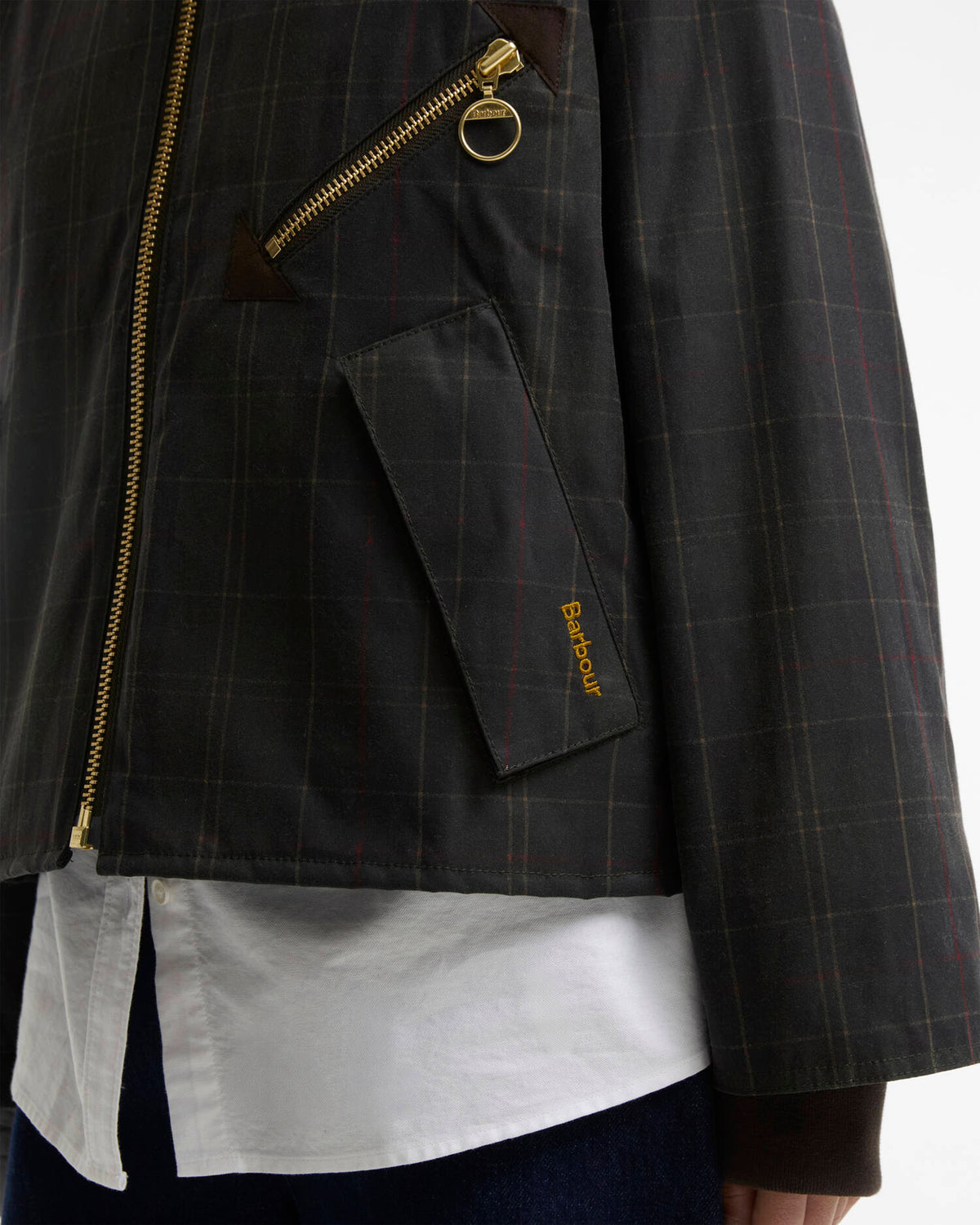 Women's Arlene Checked Waxed Jacket - Classic/Shadow Classic