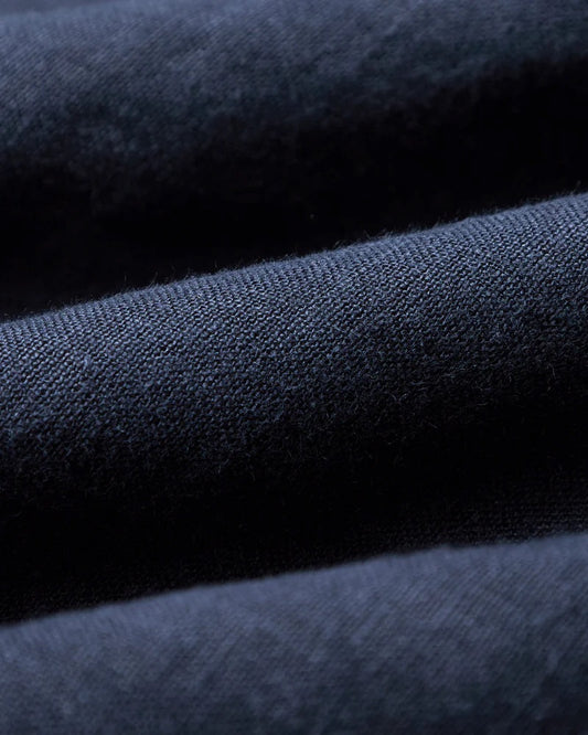 Linen Camp Collar Shirt - Navy