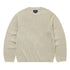 Loose Gauge Knit Crew - Dusty Ivory
