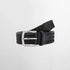 Stretch Leather Belt - Black