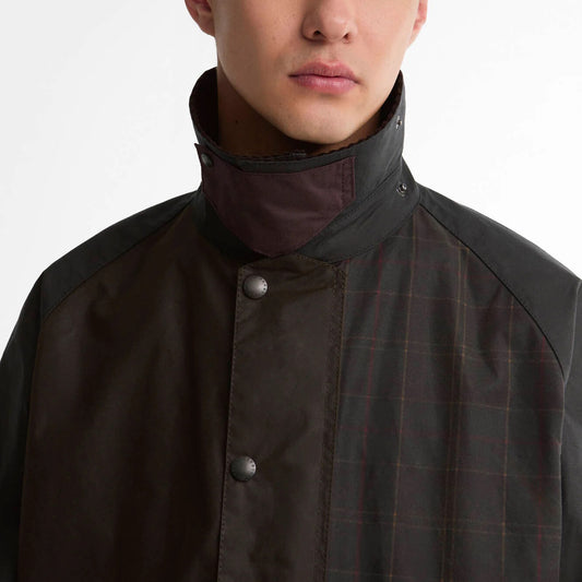Patchwork Transport Waxed Jacket - Tartan Multi