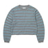Women's Mesh Striped W Crewneck - Sky Blue