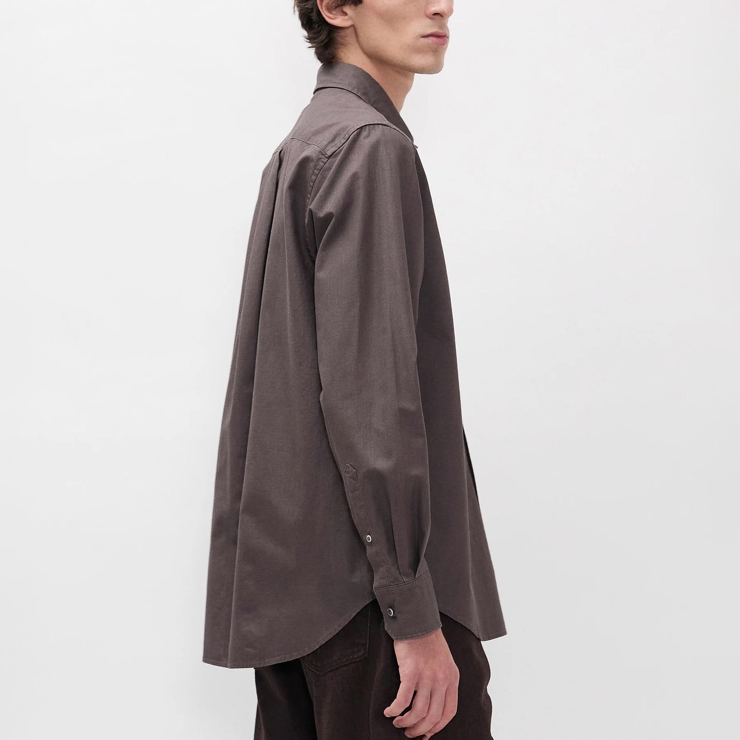Kongshoved Cotton Faded Pigment Dyed Relaxed Shirt - Shale