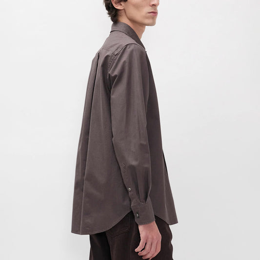 Kongshoved Cotton Faded Pigment Dyed Relaxed Shirt - Shale
