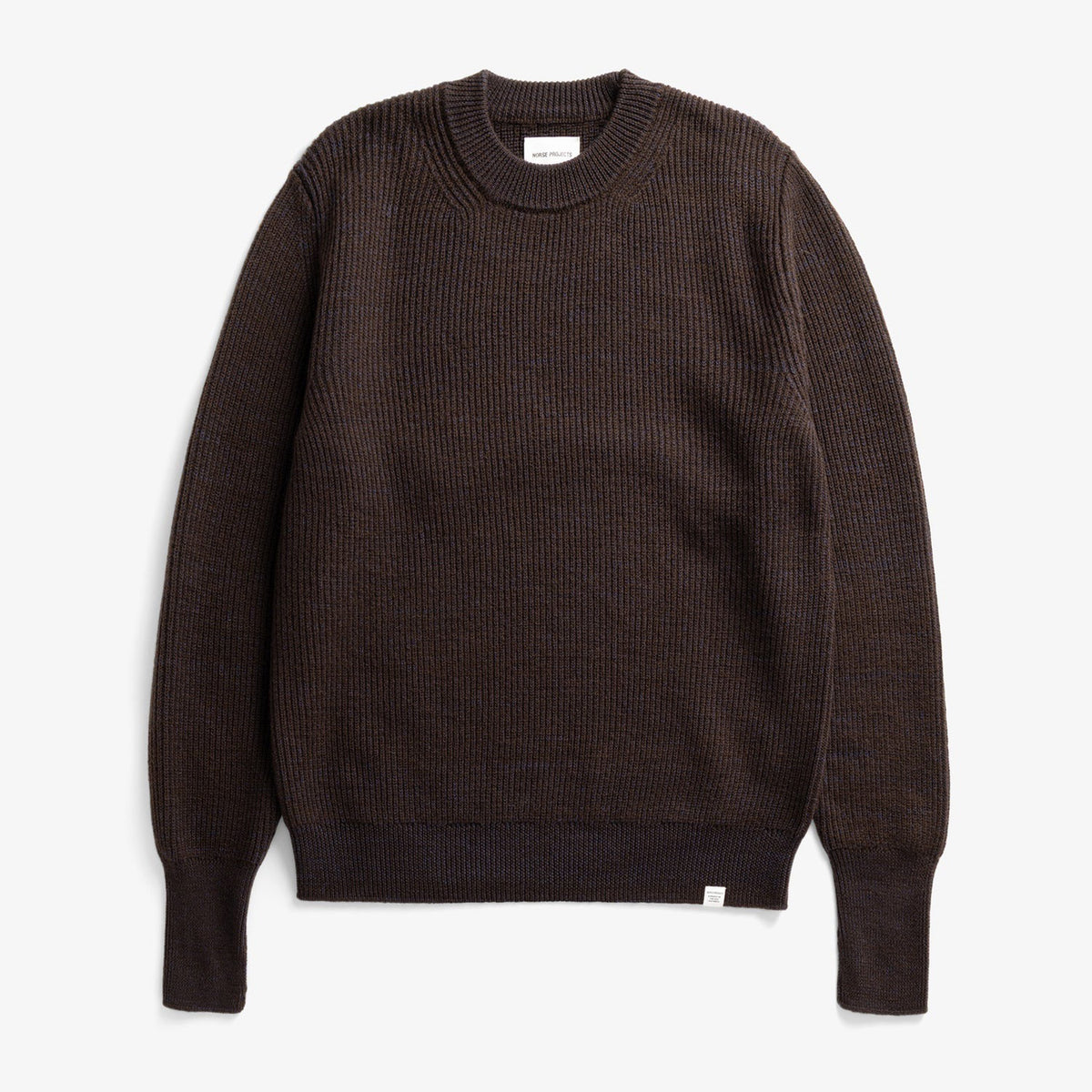 Henning Cotton Wool Rib Sweater - Darkest Purple