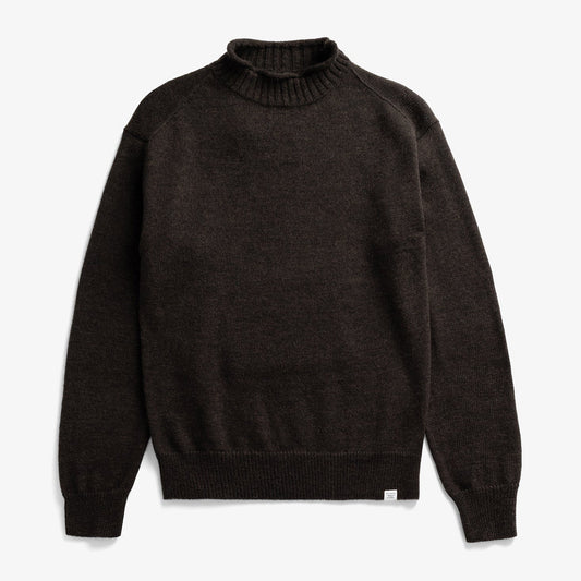 Sagvatnet Wool Roll Neck Sweater - Delicioso Brown