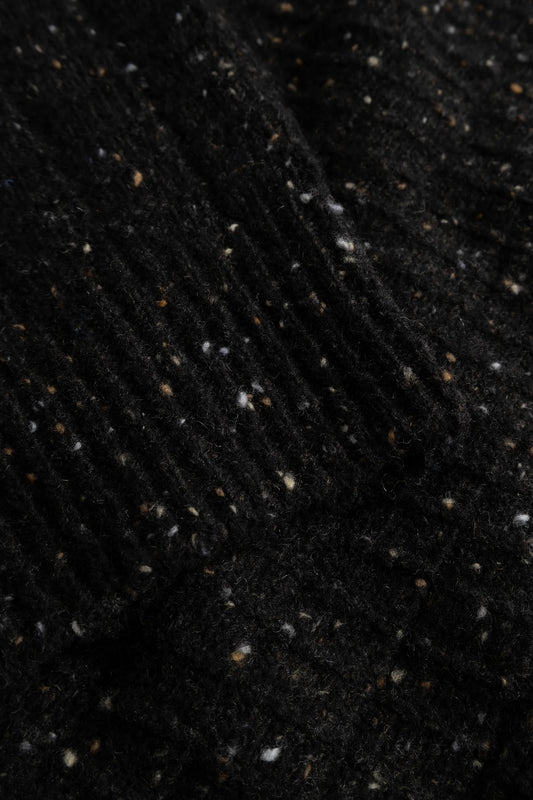 Hirtshals Donegal Square Sweater - Charcoal Melange