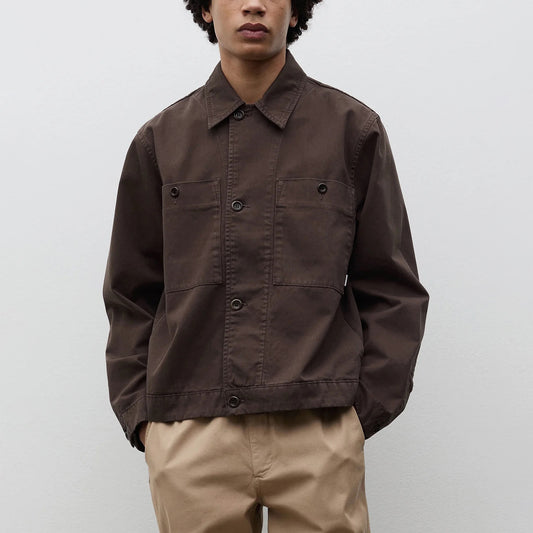 Arresskov Broken Twill Overshirt - Delicioso Brown