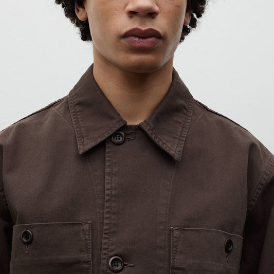 Arresskov Broken Twill Overshirt - Delicioso Brown
