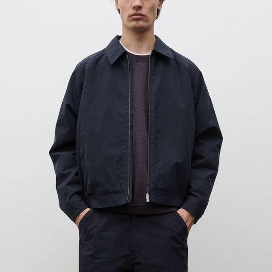 Stensholt Buff Cotton Blouson - Dark Navy