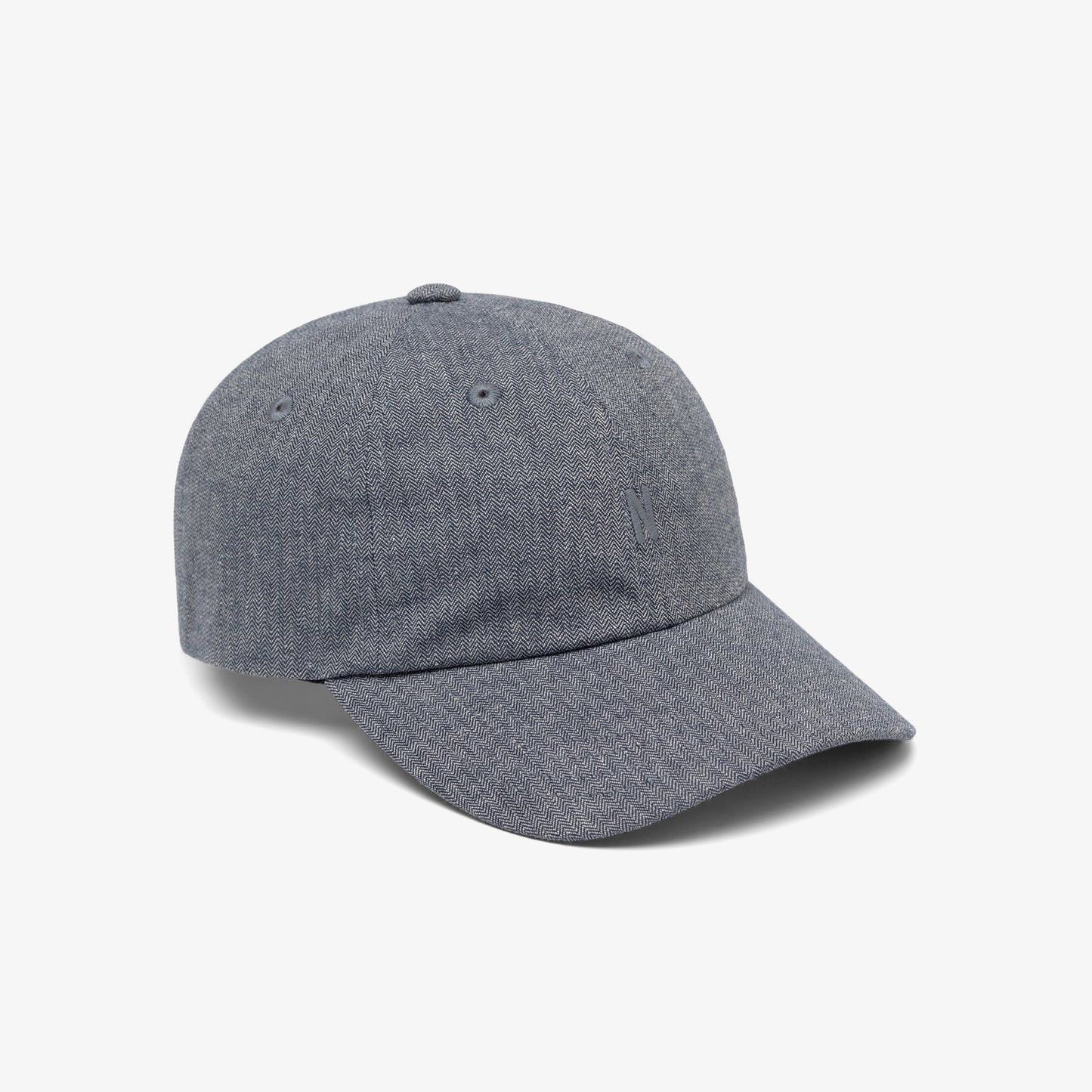 Mini Herringbone Twill 6-Panel Cap - Dark Navy