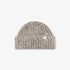 Donegal Wool Rib Beanie - Light Grey Melange