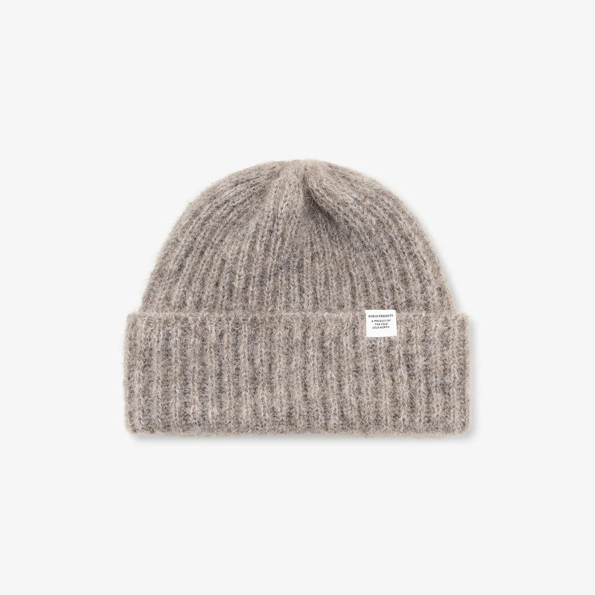 Alpaca Wool Chunky Rib Beanie - Walnut