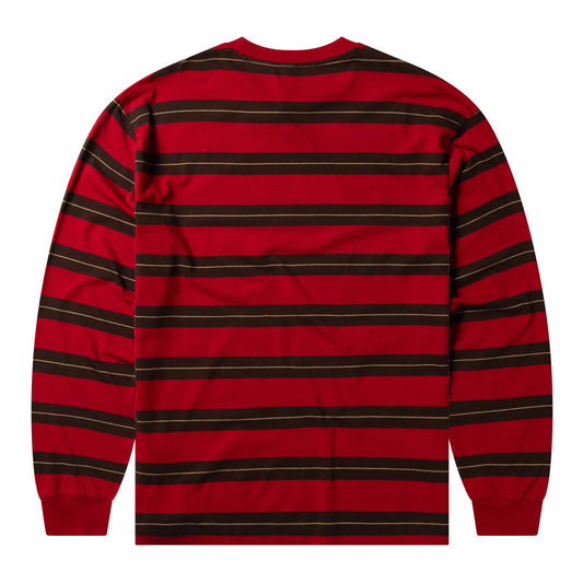 No Problemo Striped LS Tee - Red