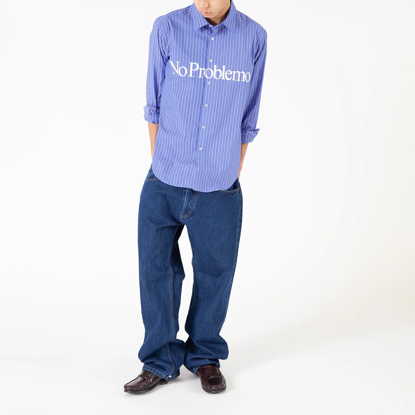 LS Poplin Shirt - Navy