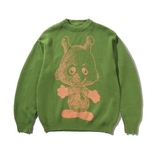 Newcomer Reversible Knit Sweater - Grass